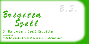 brigitta szell business card