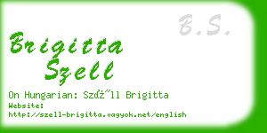 brigitta szell business card